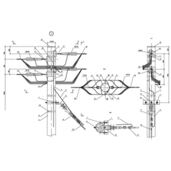 IEK Опора Кд161 деревянная концевая двухцепная - ASIP-DER-OPR-302-00-53