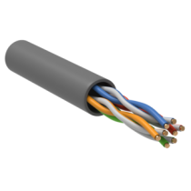 IEK Кабель связи витая пара U/UTP кат.5 CCA 100МГц 4 пары PVC solid 305м серый GENERICA