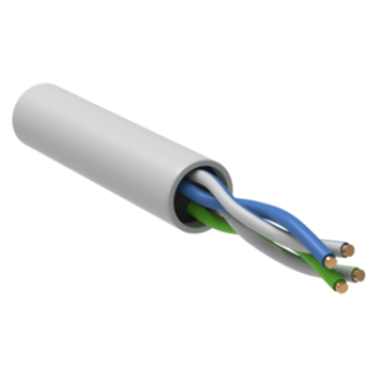 IEK Кабель витая пара U/UTP кат.5E 24AWG 2 пары LSZH INDOOR 1м белый GENERICA - BC1-C5E02-128-305-G