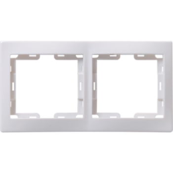 IEK Рамка 2-местная горизонтальная РГ-2-КБ КВАРТА белый - EMK20-K01-DM