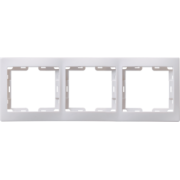IEK Рамка 3-местная горизонтальная РГ-3-КБ КВАРТА белый