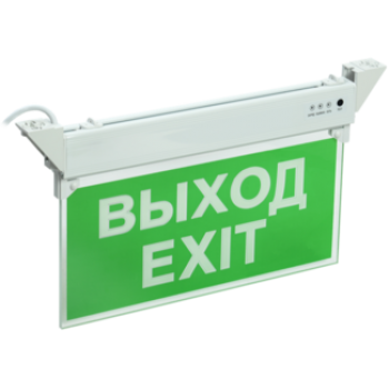 IEK Светильник аварийно-эвакуационный светодиодный ССА 2101 односторонний 3ч 3Вт IP20 "ВЫХОД-EXIT" - LSSA0-2101-3-20-K03