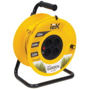 IEK Катушка УК40 с термозащитой 4 места 2P/40м 2х1,0мм2 GARDEN