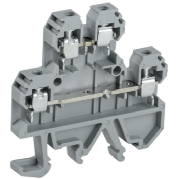 IEK Клемма винтовая КВИ-4-2L двухуровневая 4мм2 серая - YZN30-004D-K03